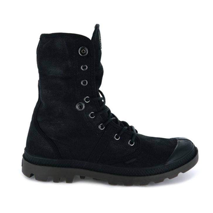 Bottes Palladium Pallabrousse BGY WAX Homme Noir | FR HMD215Y